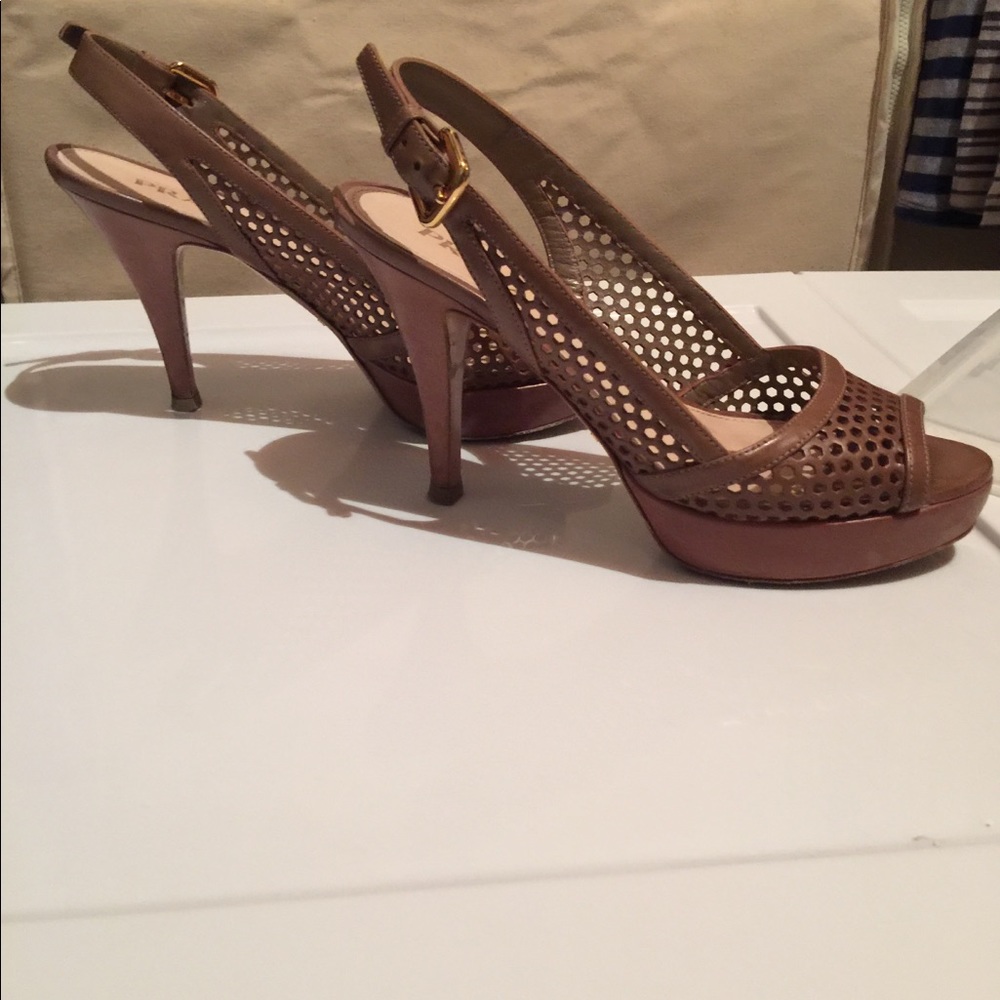 Prada sling back pumps